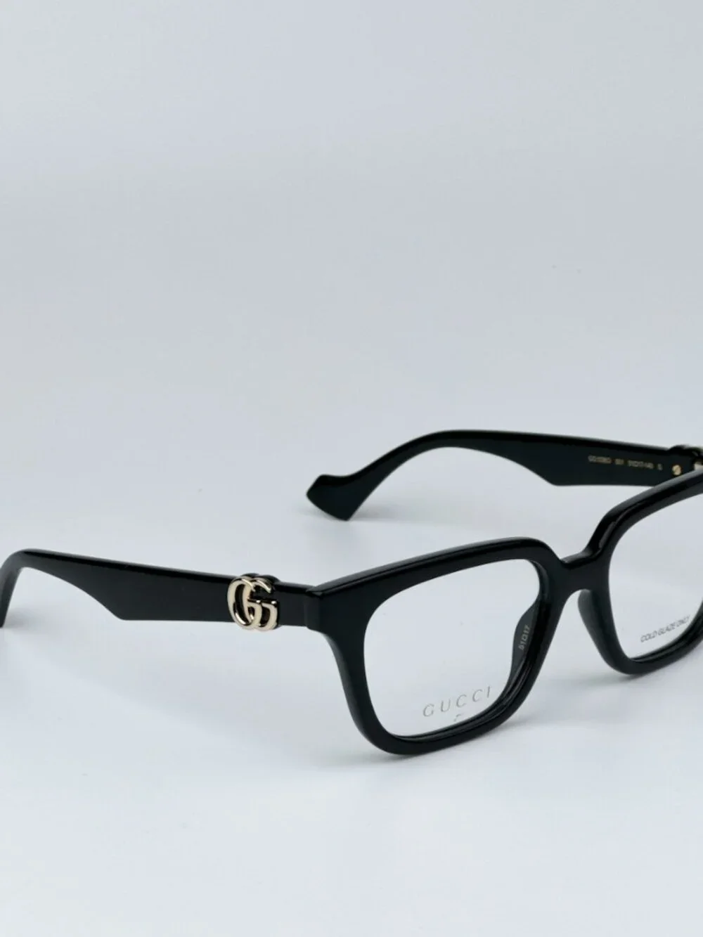 Gucci GG1536O 001 BRAND NEW Eyeglasses Black Square Women
